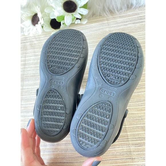 Crocs Womens Sling Backs Ankle Strap Flower Pattern US 6 Summer Sandal Clogs - Picture 8 of 9